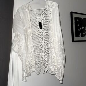 one size white cover up